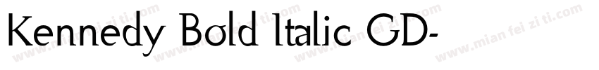 Kennedy Bold Italic GD字体转换